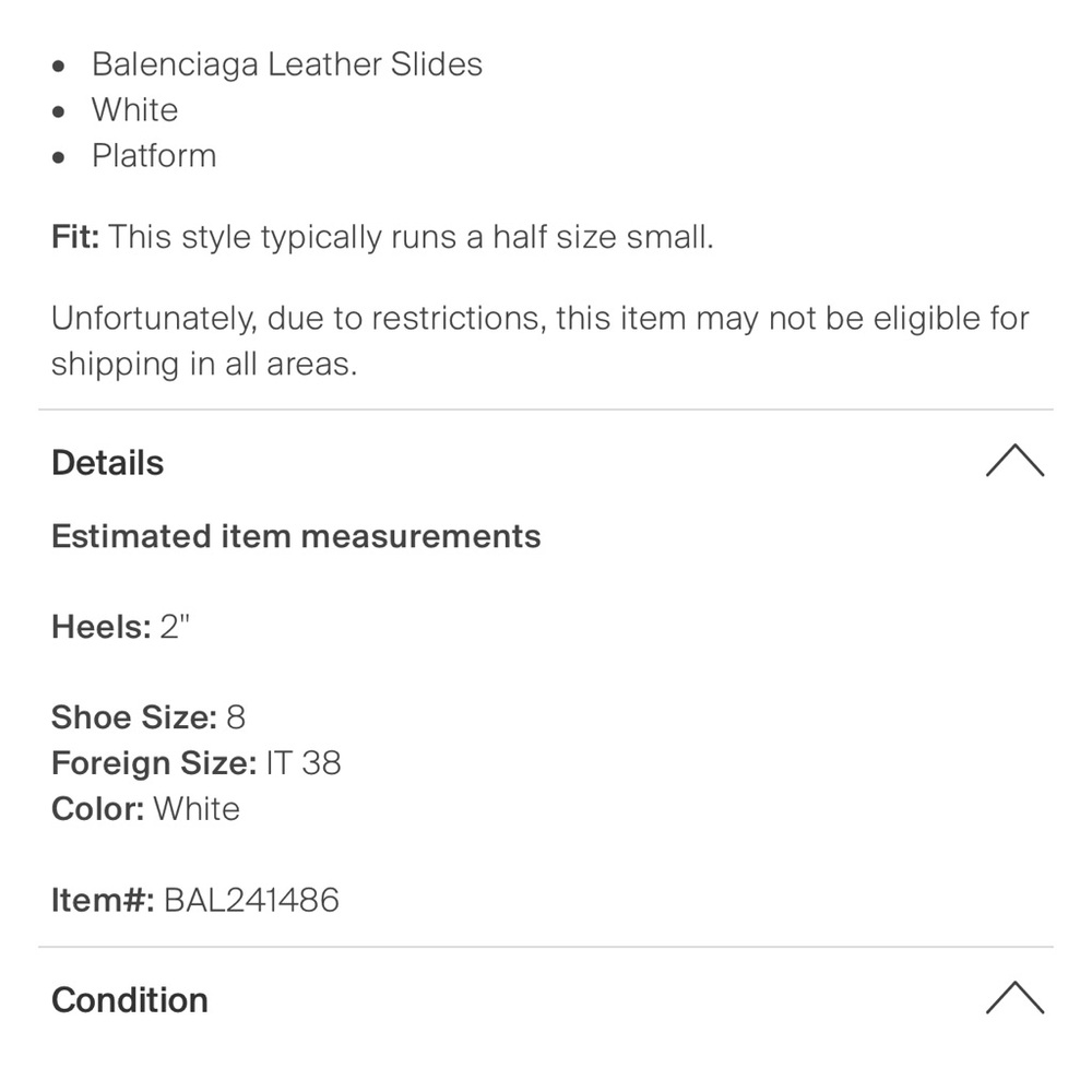 Balenciaga Leather Slides - Picture 7 of 7